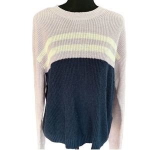 American Eagle Outfitters crew neck color block sweater, size S.